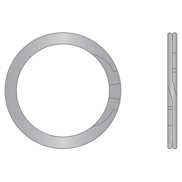 G.L. Huyett External Retaining Ring, 18-8 Stainless Steel Plain Finish, 1 in Shaft Dia RSN-100-S02